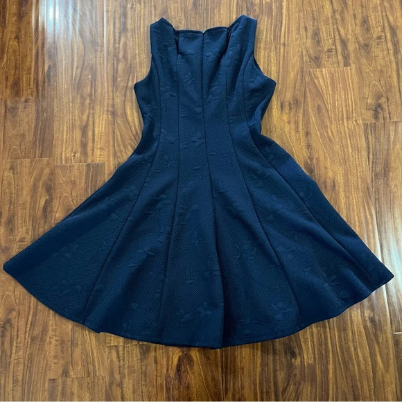 NWOT Roz & Ali Navy Blue A-Line Swing Dress size 2 Petite - Picture 7 of 10